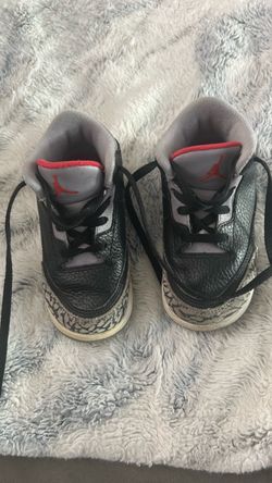 Air Jordan 3 Black Cement Toddler Sneakers