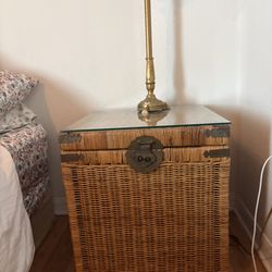2 Wicker side tables