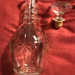 Cut Glass Decanter 11 inches Tall