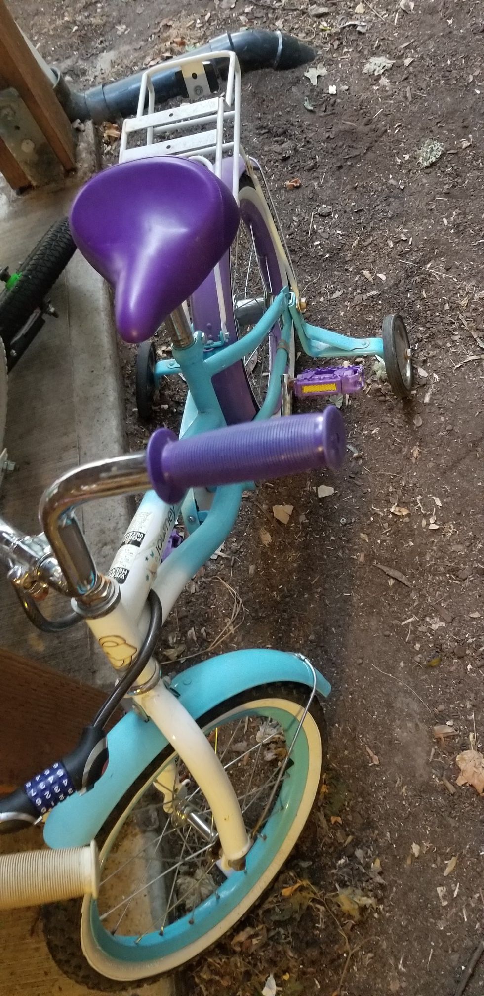 Girl bike 16" with training wheel