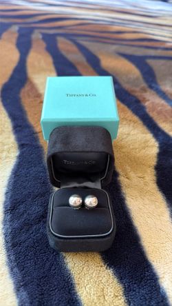 Tiffany’s sterling silver ball studs