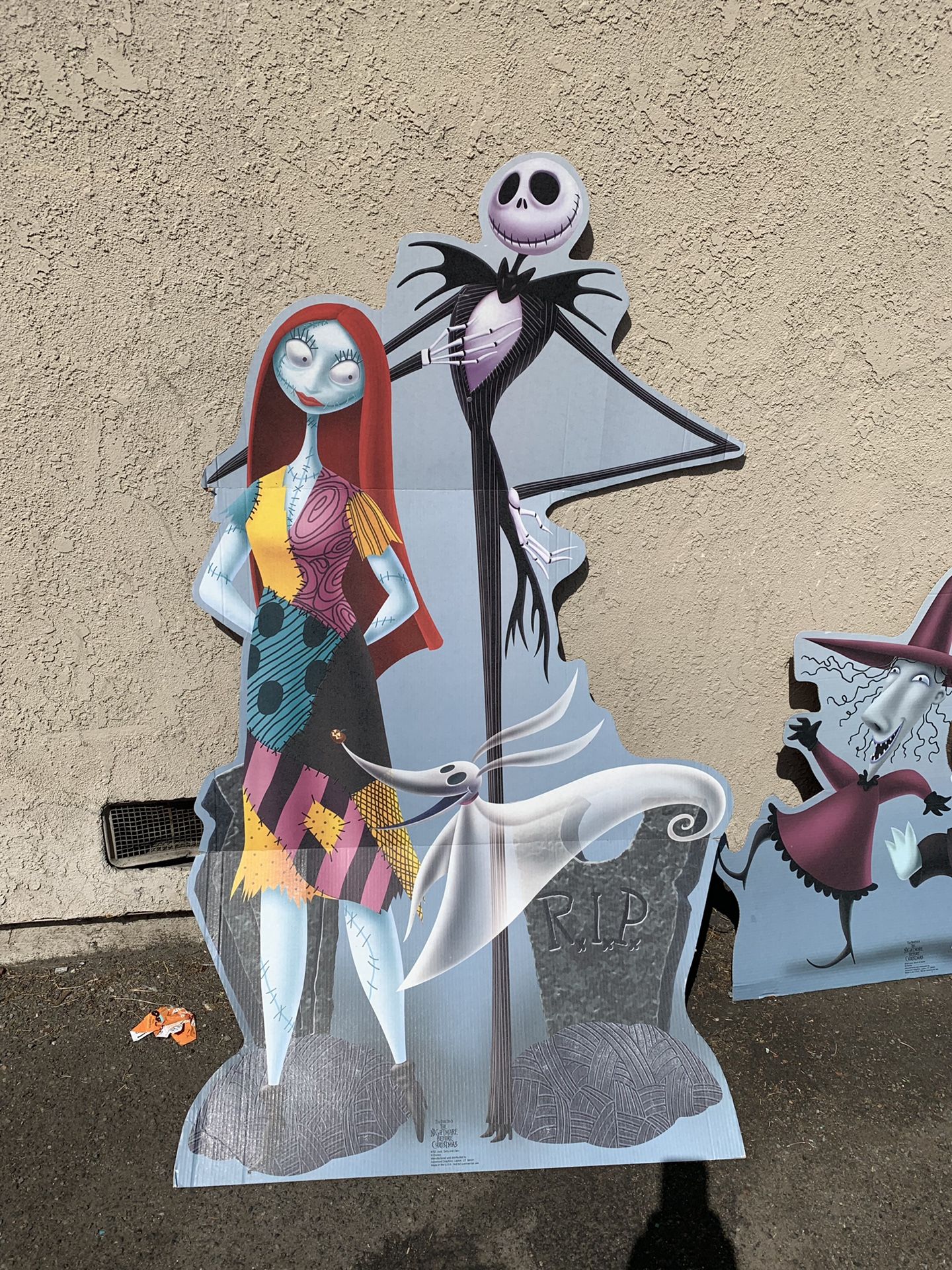 Cardboard cut out plaster nightmare before Christmas 40.00 each