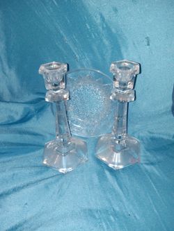 Vintage Crystal candle sticks