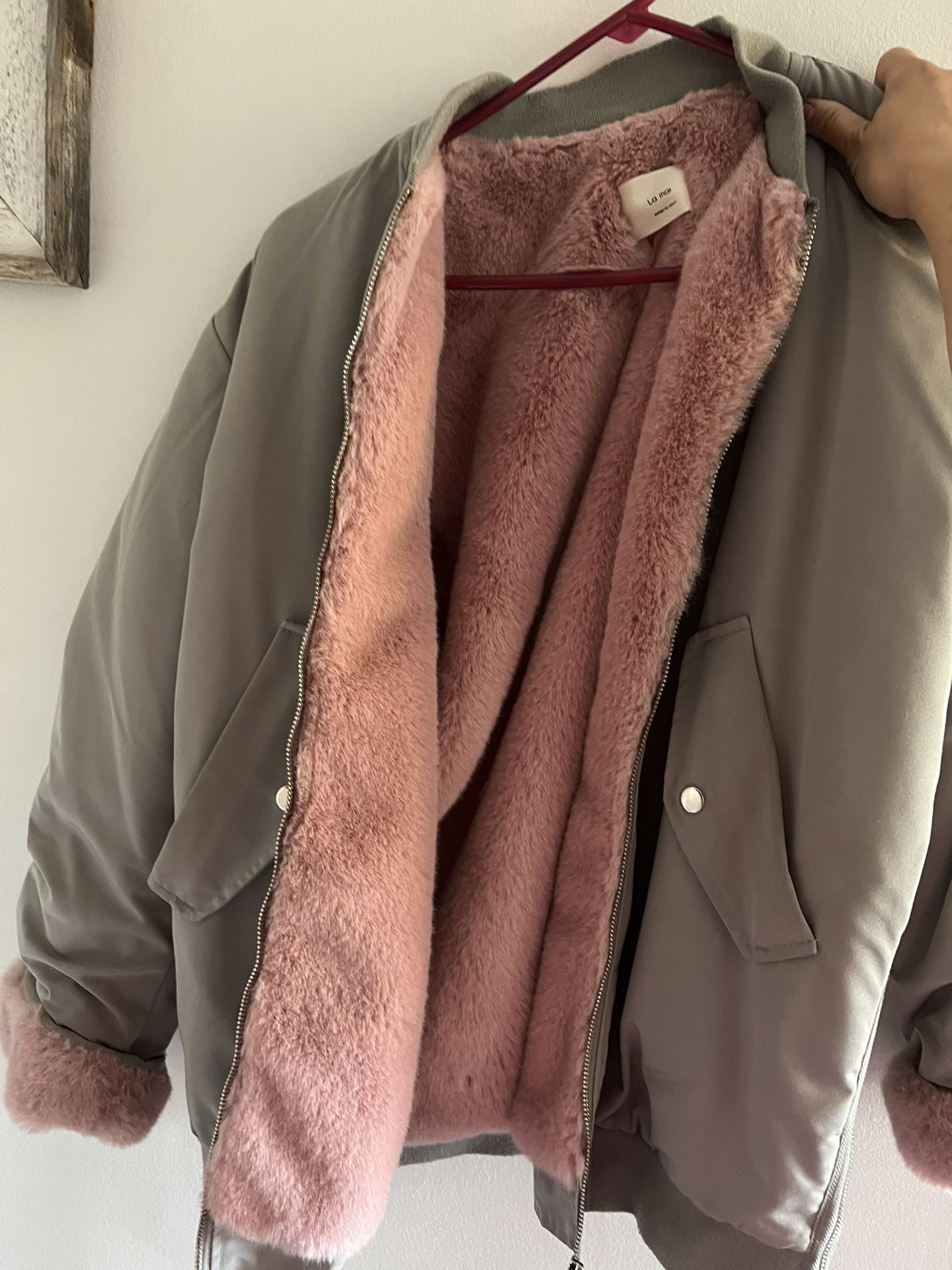 Grey/taupe Bomber Jacket