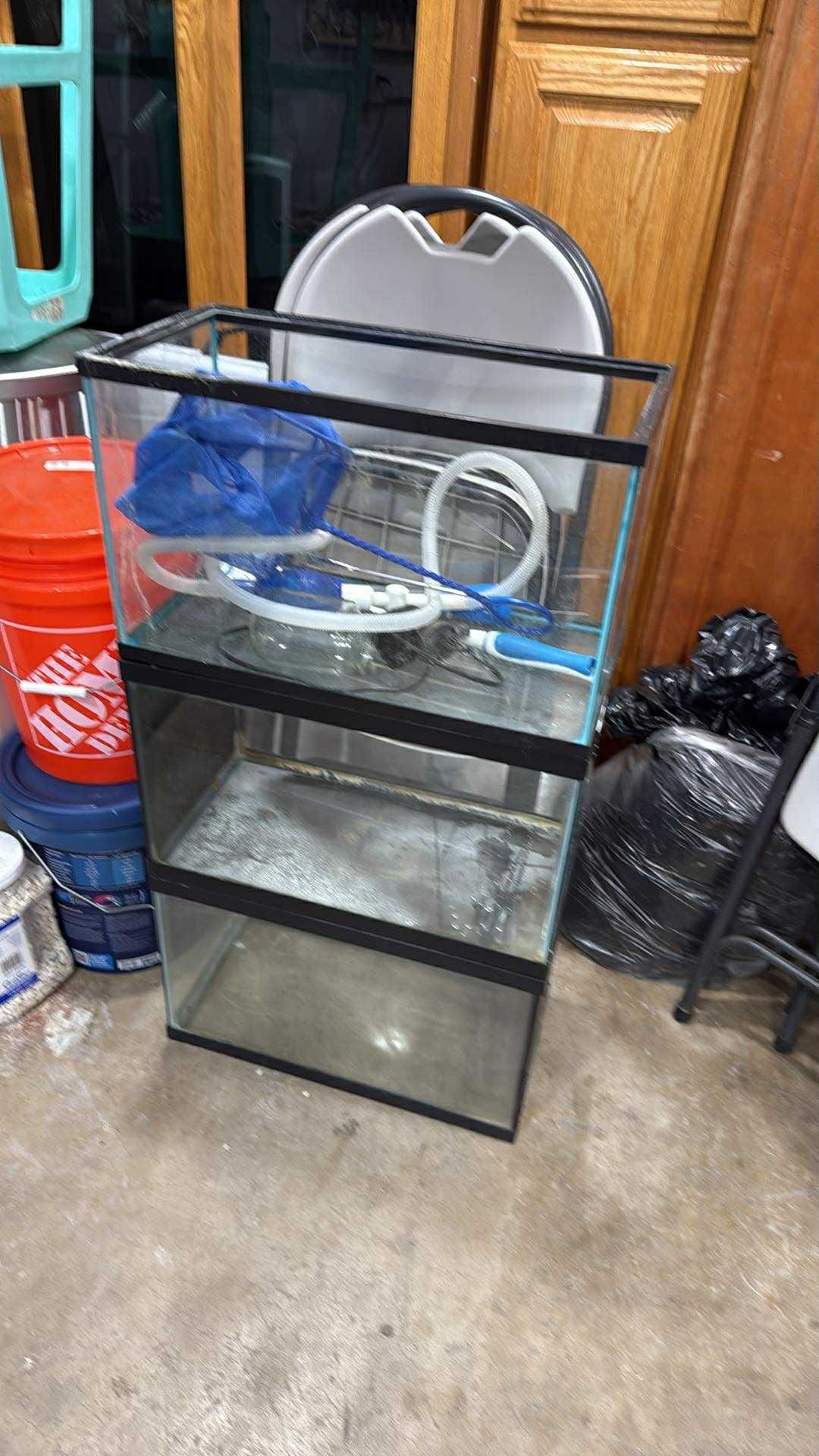 3 Fish Tanks for Sale – $10 Each or All 3 for $25