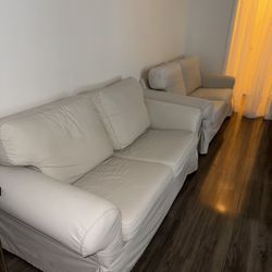 White IKEA Couches (Two)
