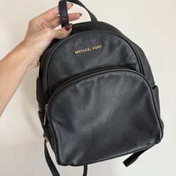 Black Leather Backpack 