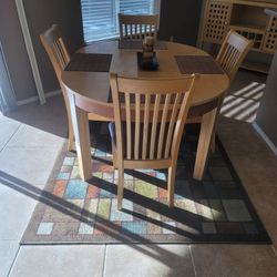 Dining Table Set with Kitchen Hutch (Matching Set)