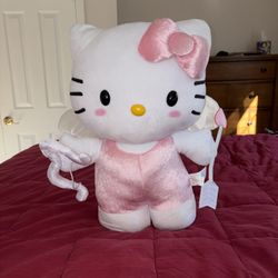 Hello Kitty Greeter 19" Plush Valentines Day Sanrio Cupid Cute Collectible RARE
