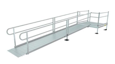 EZ ACCESS WHEELCHAIR RAMP WITH TOP PLATFORM