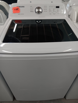 Samsung Top Load Washer – Glass Lid, Self Clean, White