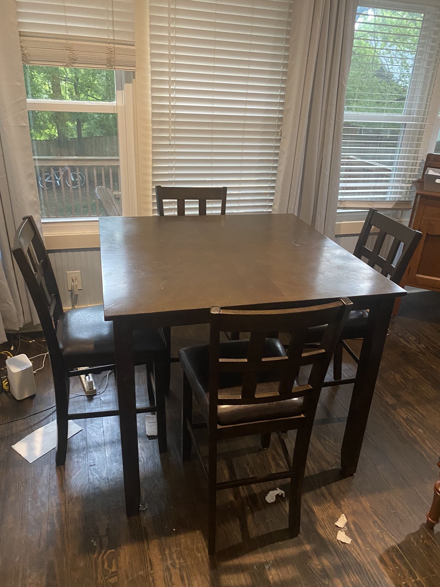 Counter Height Dining Table And Stools 