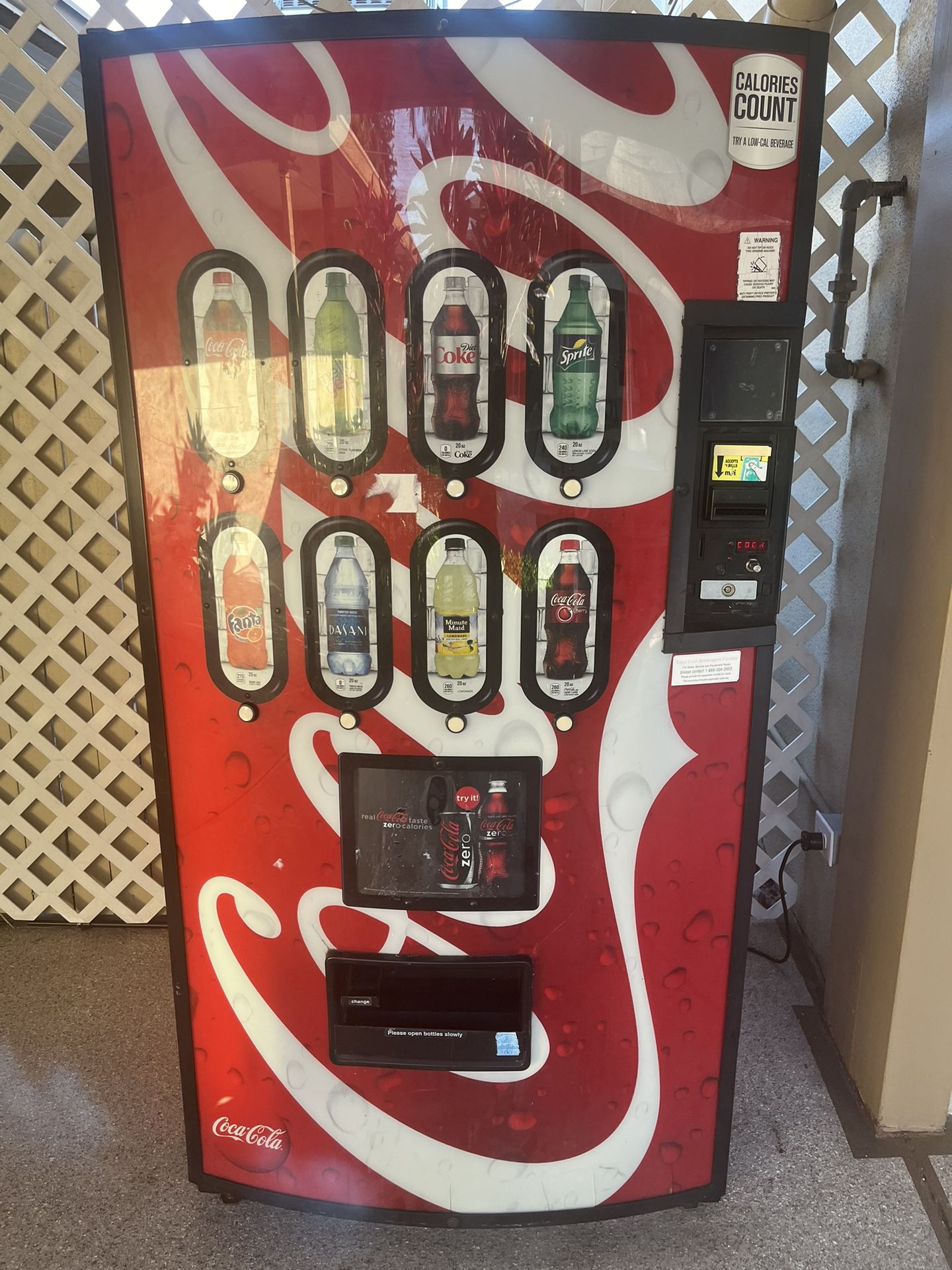 Coca Cola Machine With Coins And Digital Dollar 