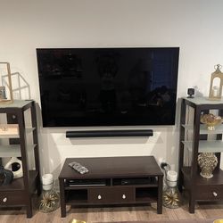TV Media Console and side Shelves