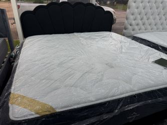 New King Size Bed Frame + King Mattress