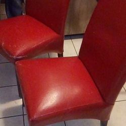 Set Of 4 Vintage Retro Leather Chairs
