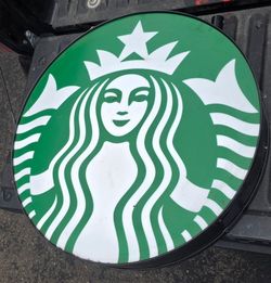 Original Huge  Starbucks Coffee advertising logo sign lights