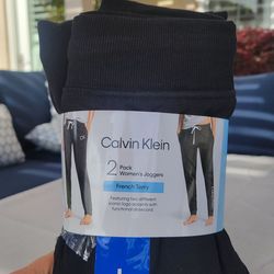 Klein Women's French Terry Joggers,Black/Green size L