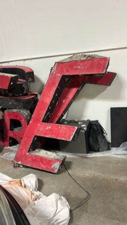 Large Vintage Metal Sign Letters