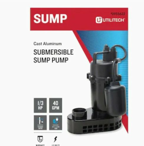 Utilitech 0.33-HP Aluminum Submersible Sump Pump Model #148010