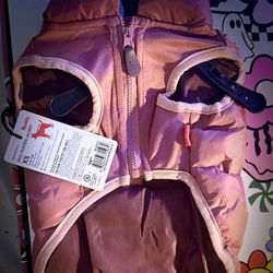 XS Dog Salmon Reddy Reversible Puffy Jacket 