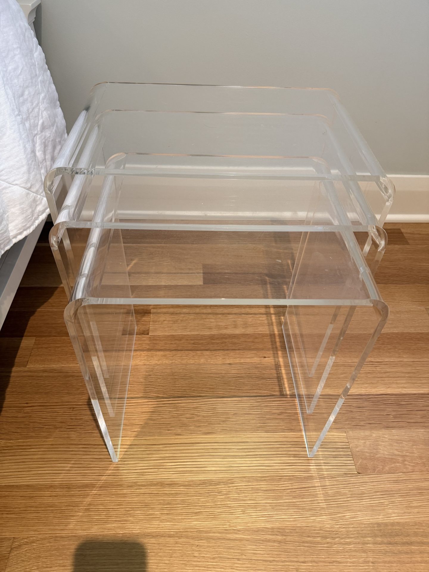 West Elm Acrylic Nesting Tables
