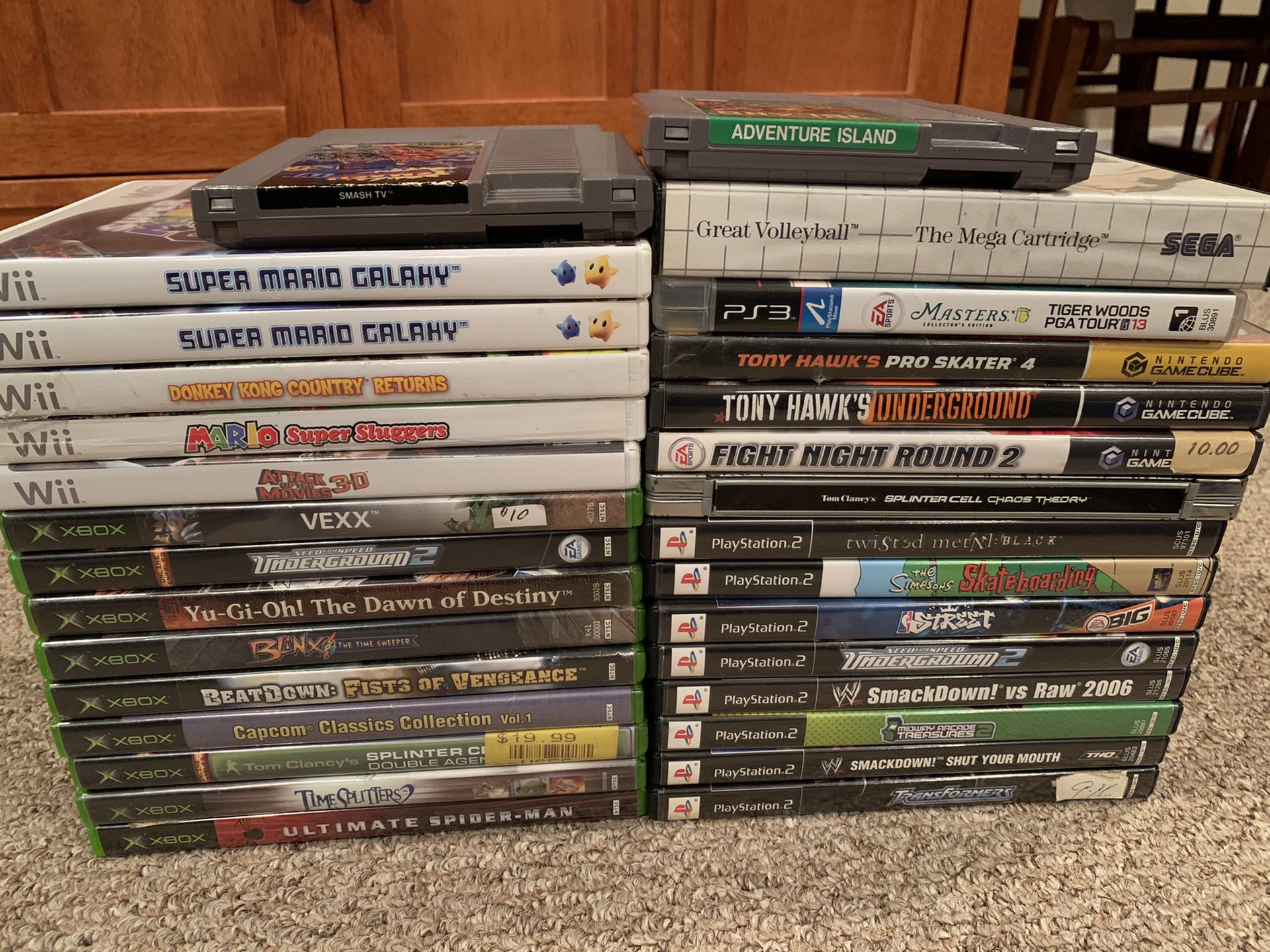Nintendo, Wii, Xbox and PlayStation 2 games