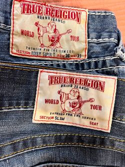 4 pairs  True Religion Brand Jeans – 2 pairs  Brooklyn Clothing Joggers