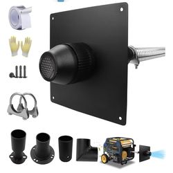 2025 Upgraded Generator Exhaust Extension Silencer Kit with Insulated Through-Wall Mounting Plate Reduce Noise By 52% Compatible With Firman H07552 Wh