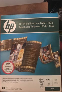 HP Tri Fold Brichure paper 180g 100 sheets