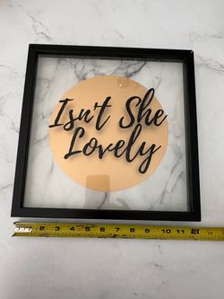 Isn't She Lovely Framed Wall Sign