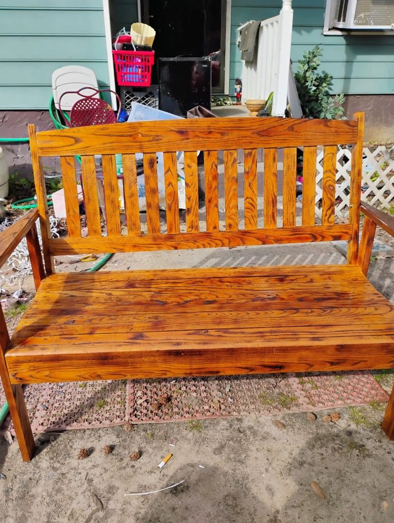 Solid Oak Bench