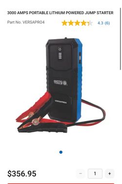 MATCO 3000 AMPS PORTABLE LITHIUM POWERED JUMP STARTER