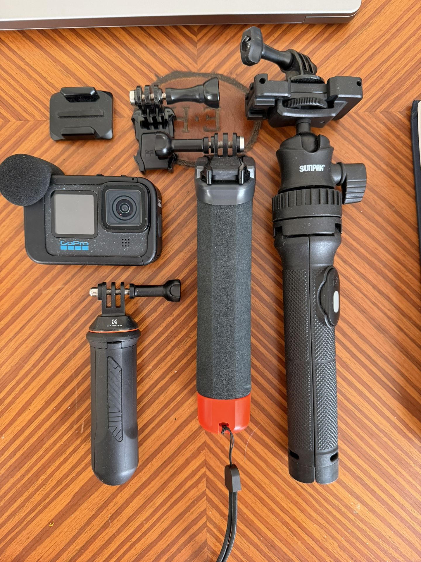 GoPro Hero 12 Black with Media Mod (built-in directional mic + wind protection)