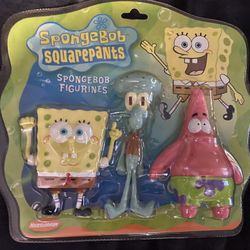 Vintage Spongebob Squarepants Bendable Figures Set