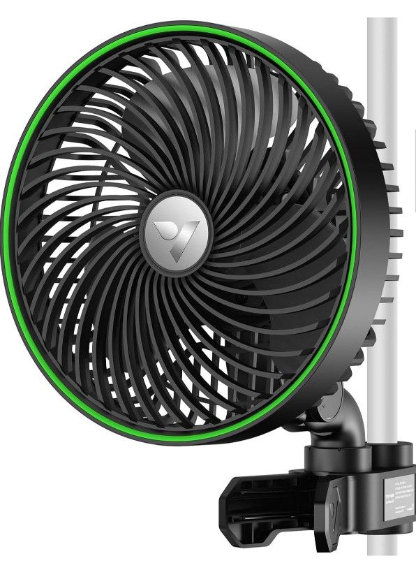 VIVOSUN AeroWave E6 Grow Tent Fan 6”, EC Motor Smart Wifi Control, US Patented Auto Oscillating Clip fan, Weatherproof IP-54, Strong Airflow but Quiet