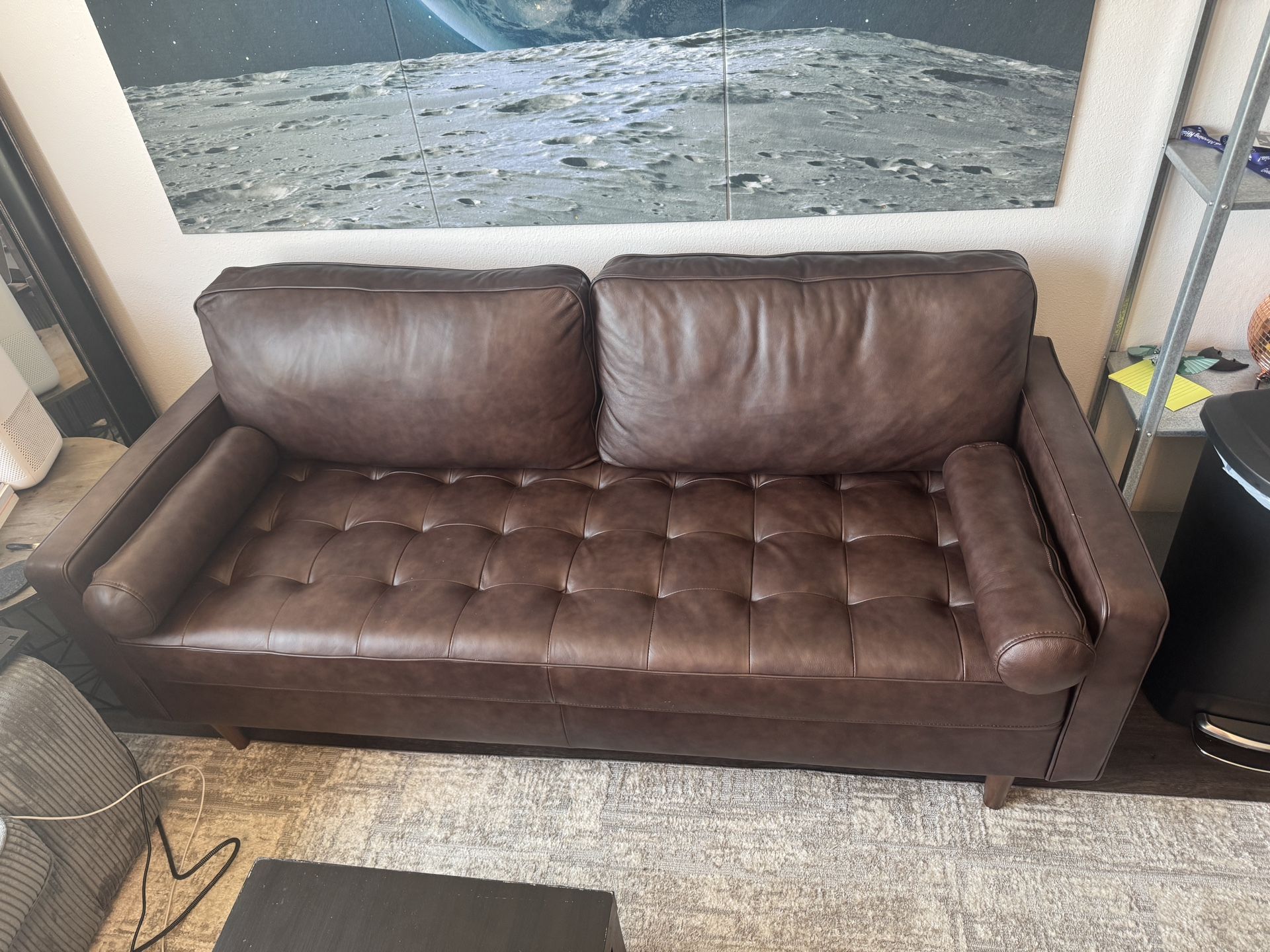 Like New Brown Leather Couch