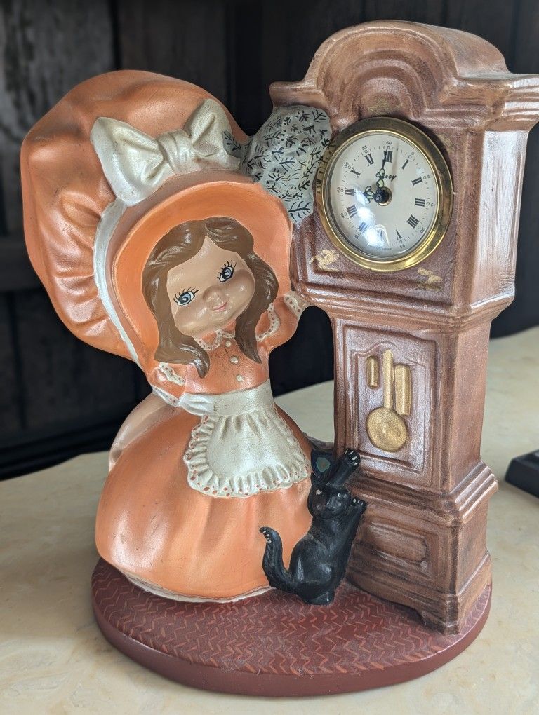 Vintage 1970's Holly Hobby Ceramic Clock