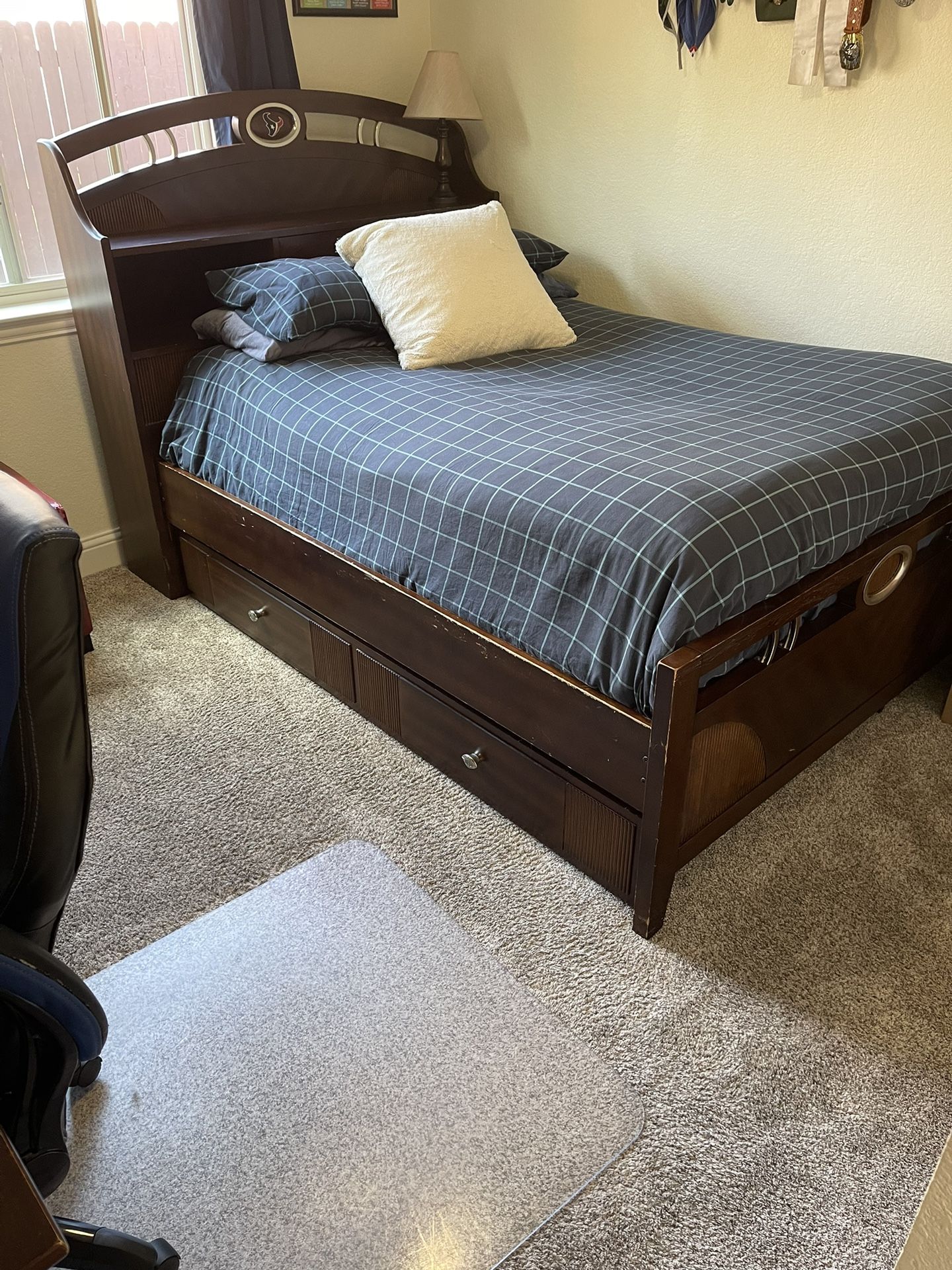 2 Full Size Bedroom Sets With Twin Underbed Sleeper Or Storage, NFL