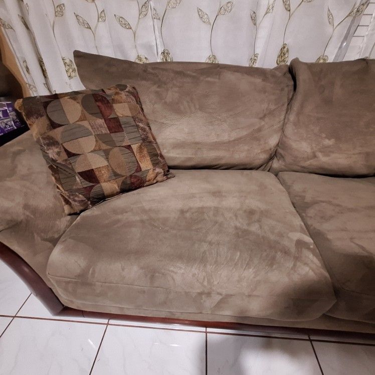 Forest Green Couch And Matching Love Seat