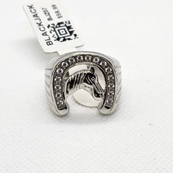 Stainless Steel Horse Shaped Mens Ring