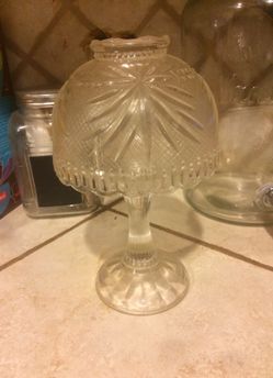 Glass candle holder