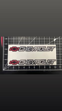 2 Pcs Red C/k Style Chevrolet Chevy Vinyl Sticker