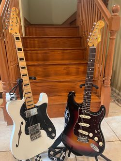 Squier Classic Vibe Thinline Telecaster (Mint) and Classic Vibe Stratocaster