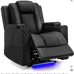 Power Recliner Chair PU Leather
Electric Massage Recliner Sofa for
Living Room Home Theater
Seating with Cup Holders