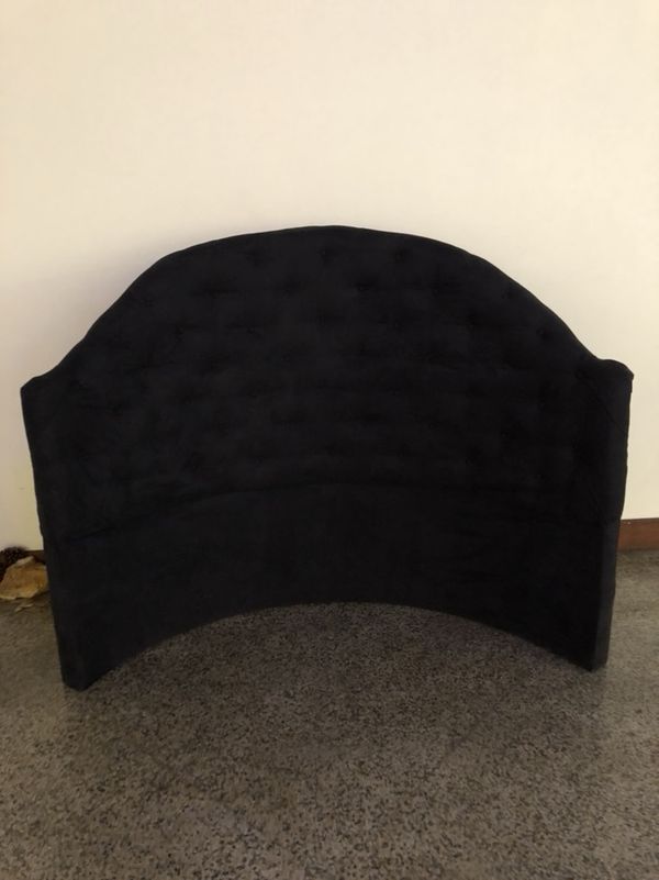 Black Suede Queen Round Bed Headboard For In Los Angeles Ca Black Suede Queen Round Bed Headboard