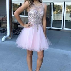 Light Pink Fiesta Fashion Sparkly Dress Size Small