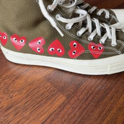 Converse Men's Comme des Garçons Play x Chuck 70 Hi Top Multi Heart