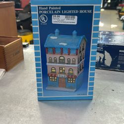 Hand Painted Porcelain Lighted House