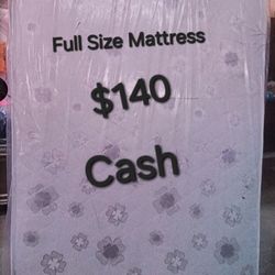 Special Full Size Mattress Only $140 Cash